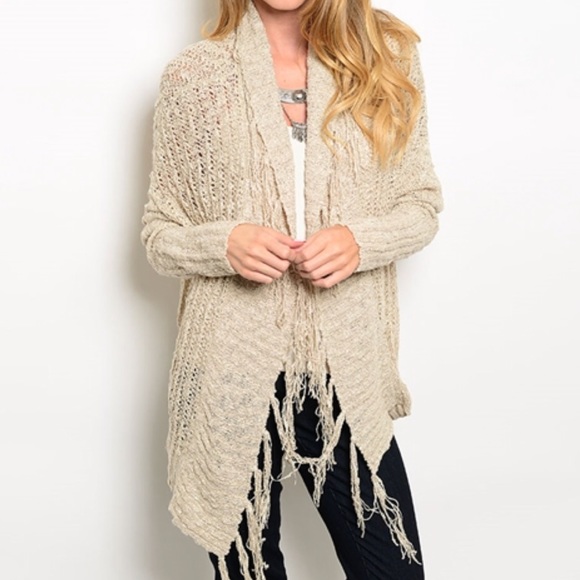 BOHO FRINGE LIGHT CARDIGAN - Picture 2 of 7